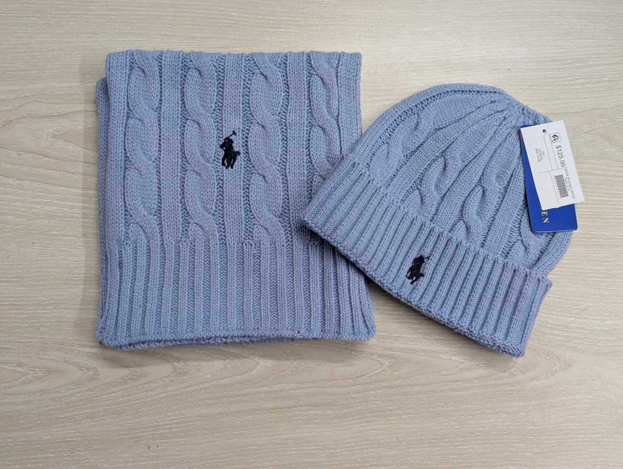 Ralph Lauren Winter Cap & Maflar | Cotton Beanie Hat